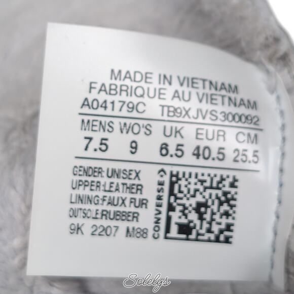 Converse Run Star Motion Gravel Stone Leather Platform Cozy Faux Fur Sneaker 9 - Picture 6 of 10